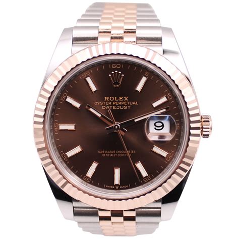 rolex chocolate date just|rolex datejust 41mm 126331.